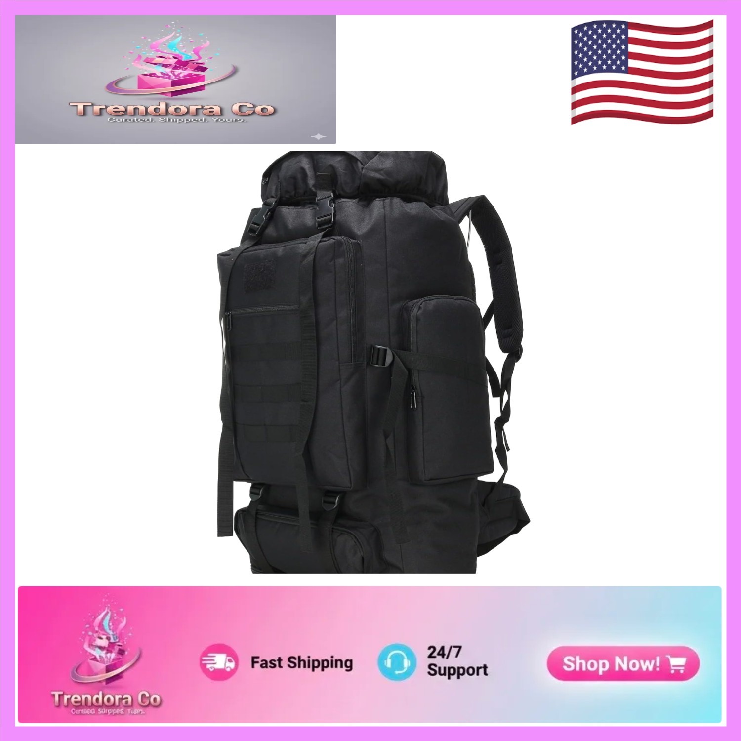 Ultimate 100L Hiking Backpack - Comfortable, Lightweight with Molle Attachments