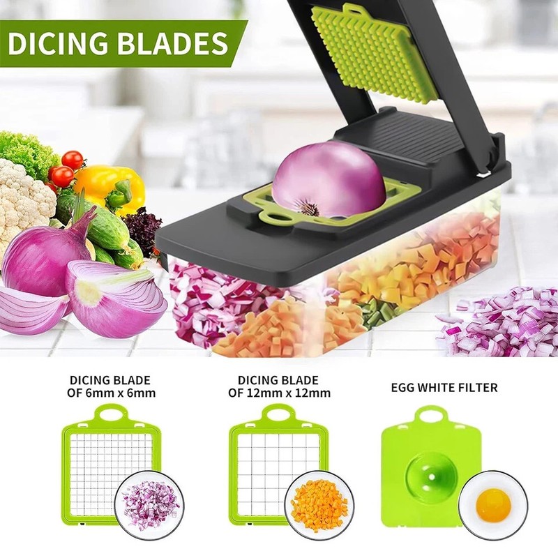 Multi Function 14 In 1 Vegetable Chopper Onion Dicer Fruit Cutter Kitchen Slicer gallery