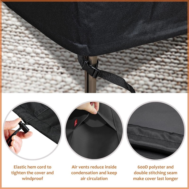 Waterproof Heavy Duty Fire Pit Cover 48"L x 48"W x 29"H - Protection gallery