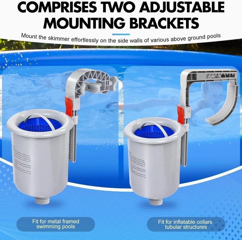 Pool Surface Skimmer Automatic Wall Mount for Above Ground Pools gallery