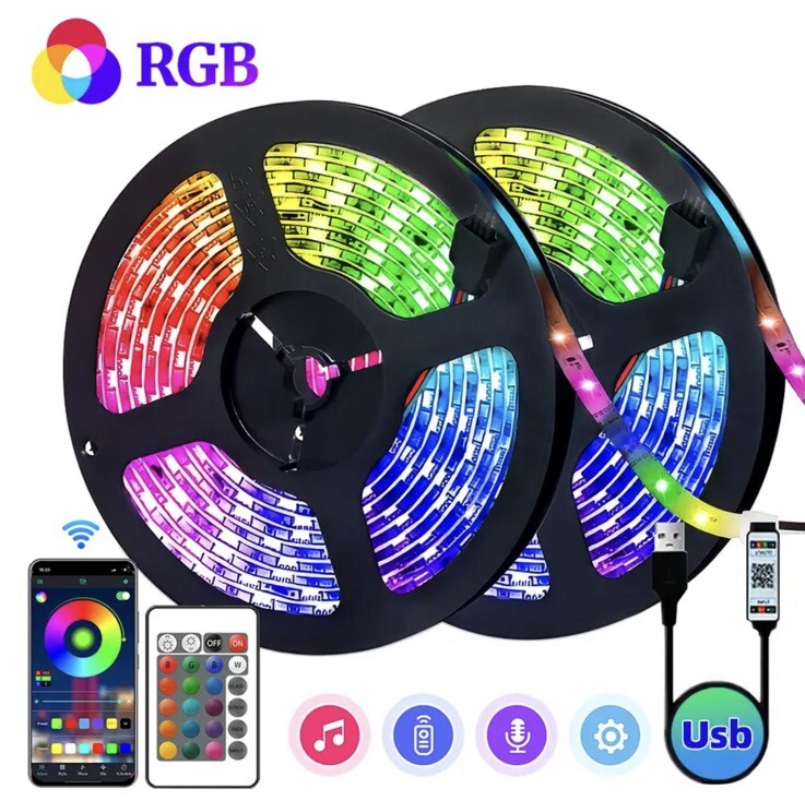 15 METER LED Strip Lights Remote Control Bedroom for Indoor Use