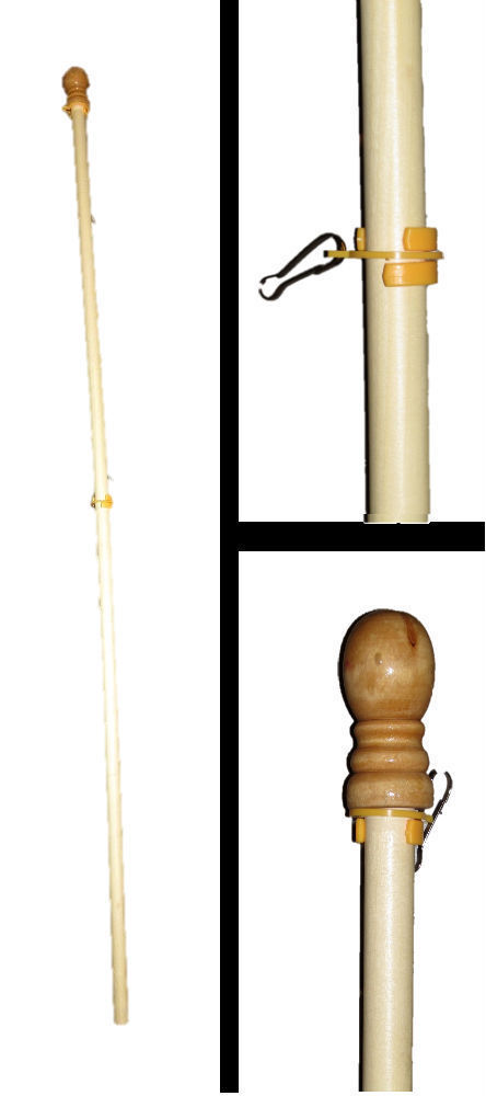 3x5 Feet Embroidered Nylon US Flag Kit w/ 5-Foot Wood Pole & Bracket gallery