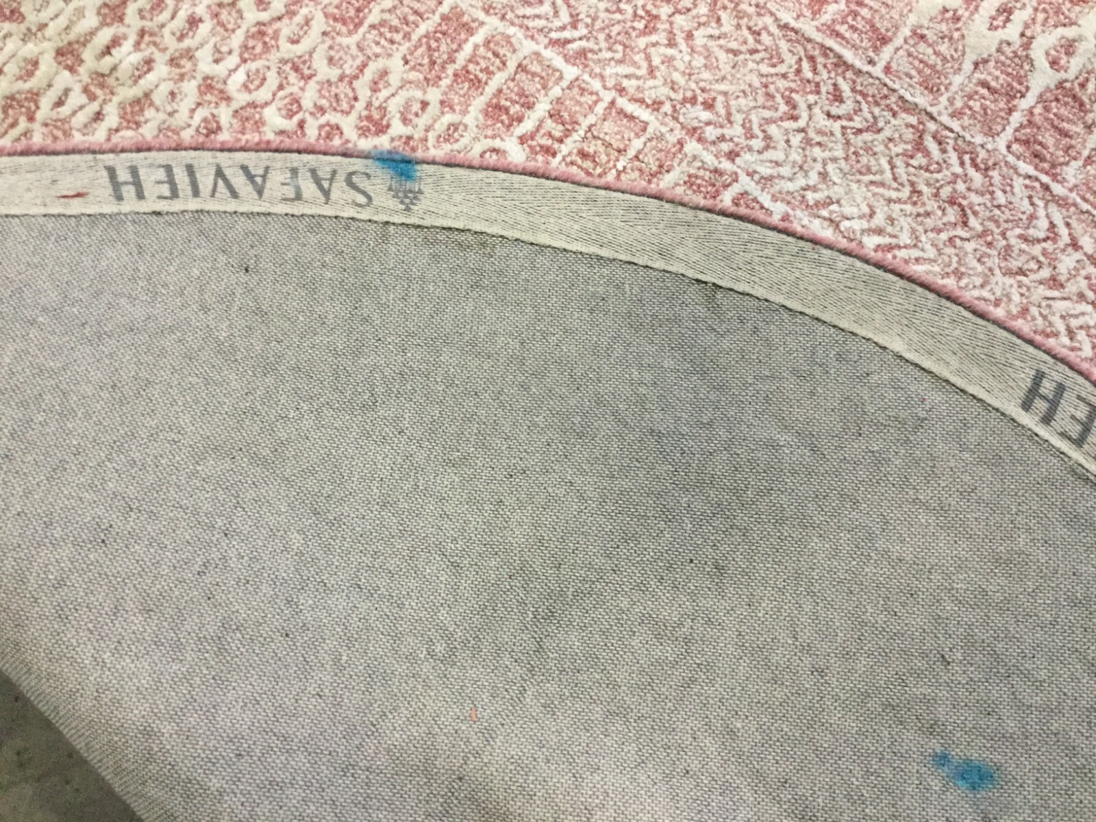 LIGHT PINK / IVORY 6' X 6' RD Back Stain Rug Reduced Price 1172656553 GLM538U-6R gallery