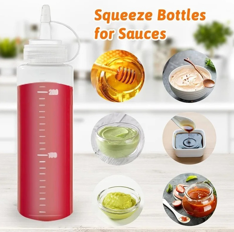 3pc Leak-Proof Squeeze Bottle – 8oz/12oz/17oz/23oz/34oz Sauce Dispenser - NEW gallery