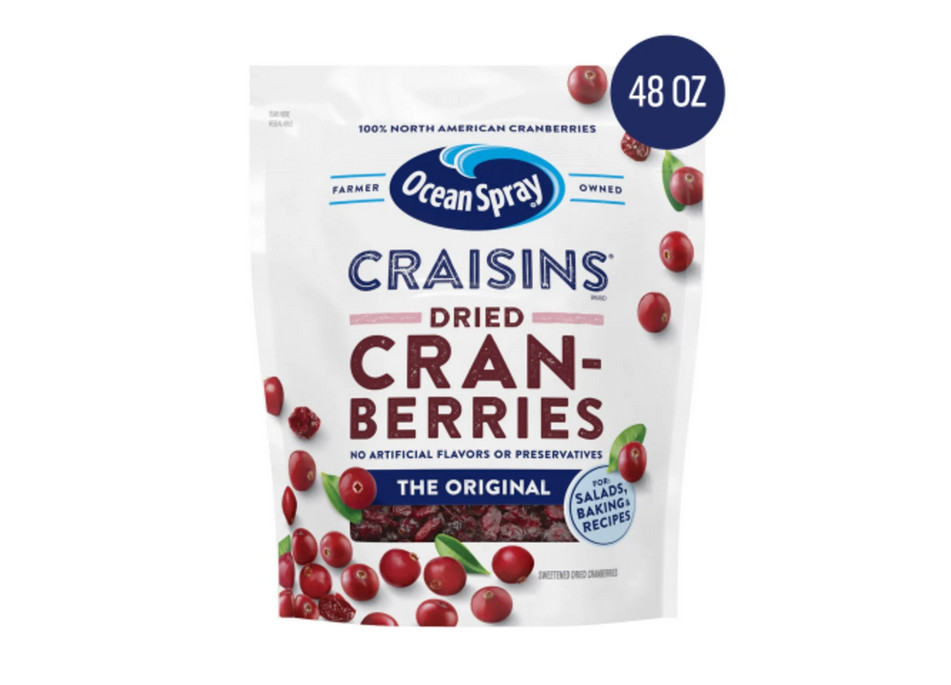 Ocean Spray Craisins Original Dried Cranberries 48 oz Resealable Bag gallery