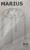 IKEA Marius, Stool stackable, White, 17¾" Height -SET OF 2- BRAND NEW 901.840.47 gallery