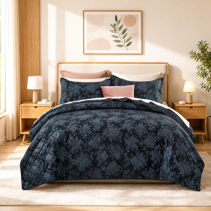 Quilt Bedspread Set Soft Premium Texture Reversible Coverlet for Summer Bedding gallery