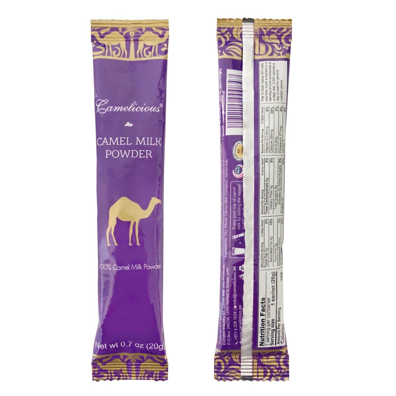 Camelicious Camel Milk Powder 2 individual packets x 20g (40g total) Intro Offer gallery