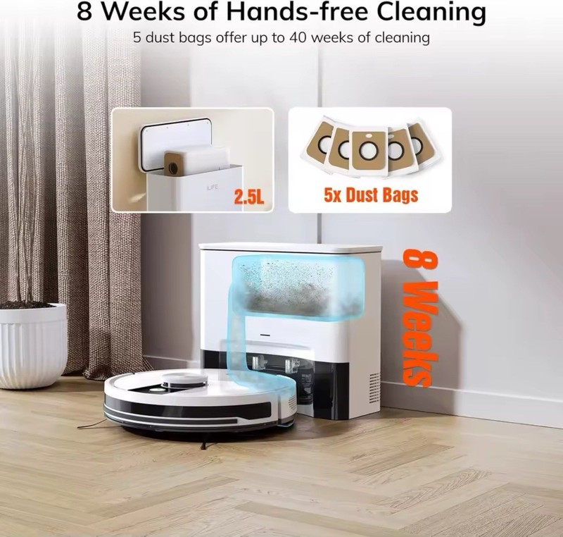 Self Empty Robot Vacuum Mop LiDAR Smart Mapping WiFi App Alexa Cleaner gallery
