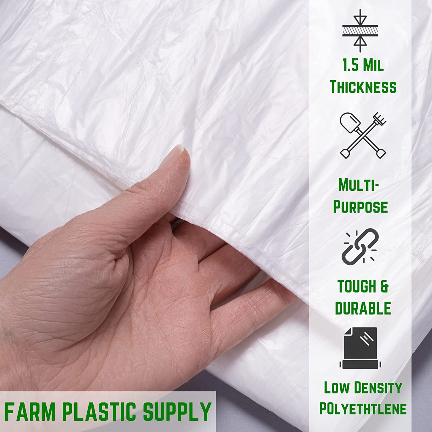 Farm Plastic Supply - Clear Plastic Sheeting - 1.5 Mil (8'4" x 200') gallery