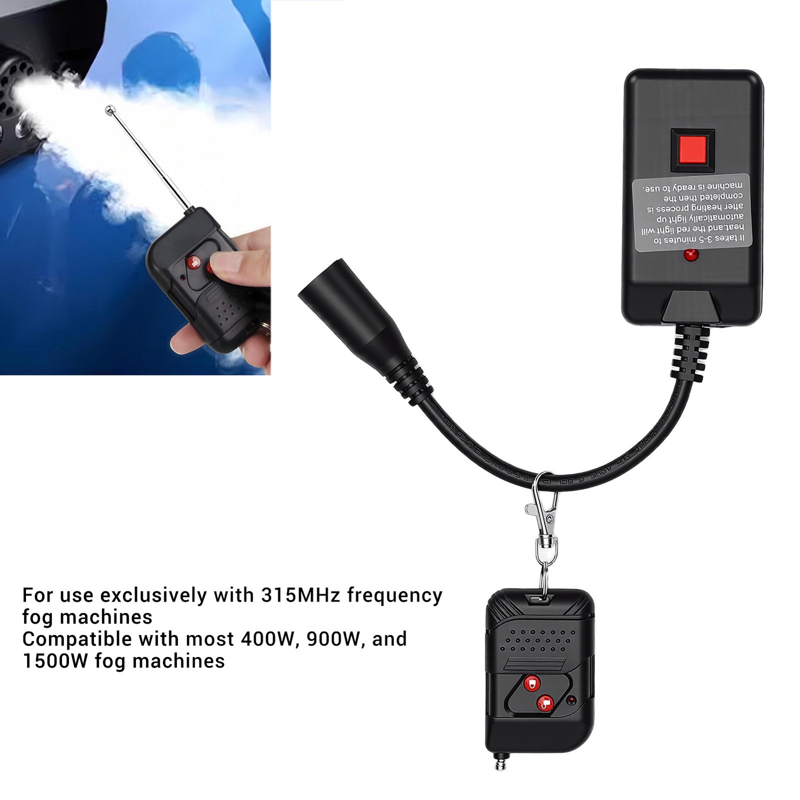 315MHz Wireless Fog Machine Remote - 3-Pin XLR Receiver Compatible With gallery