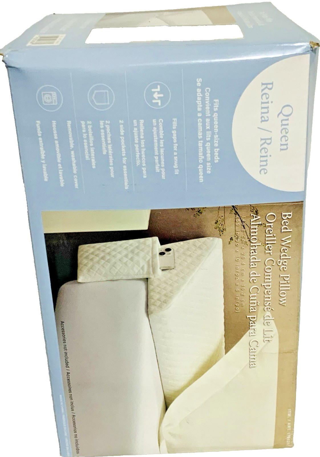 Costco Essential Comfort Bed Wedge Pillow, Queen Size gallery