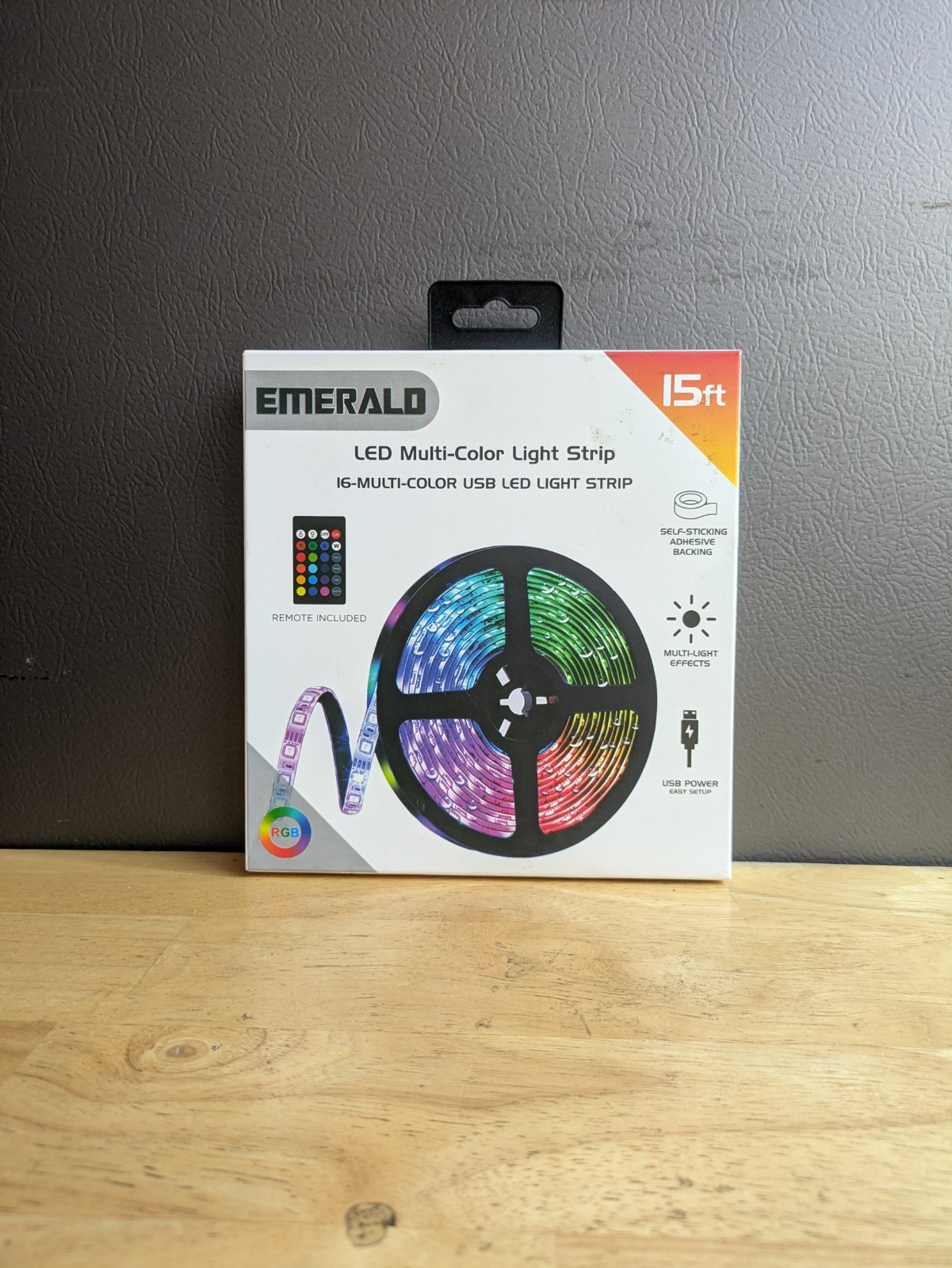 Emerald LED Multi-Color Light Strip 15ft USB Powered RGB Lighting gallery