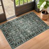 TOPRUUG Washable Entry Rug 2x3: 2' x 3' (Rectangular), Dark Green Multi gallery