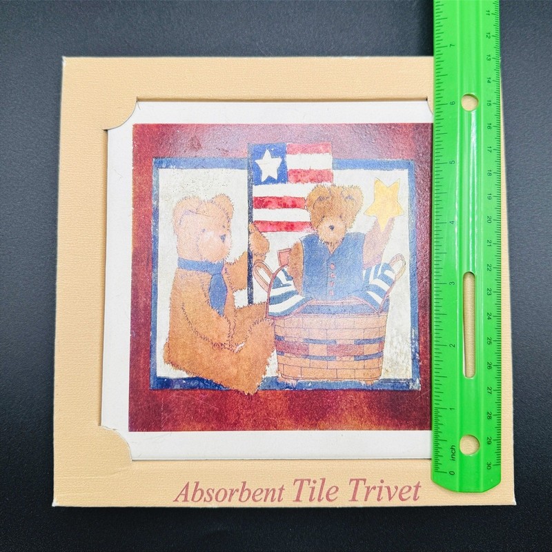 Highland Graphics Bears Absorbent Tile Trivet American Flag Patriotic Teddy Bear gallery