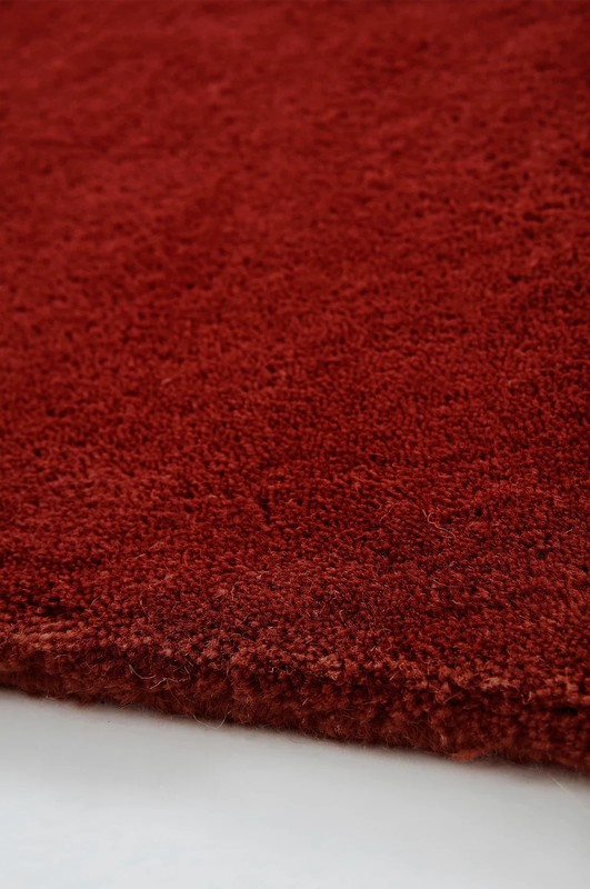 Red Solid Color Hand Tufted Area Rug 8x10 ft for Dining Room and Bedroom Carpet gallery