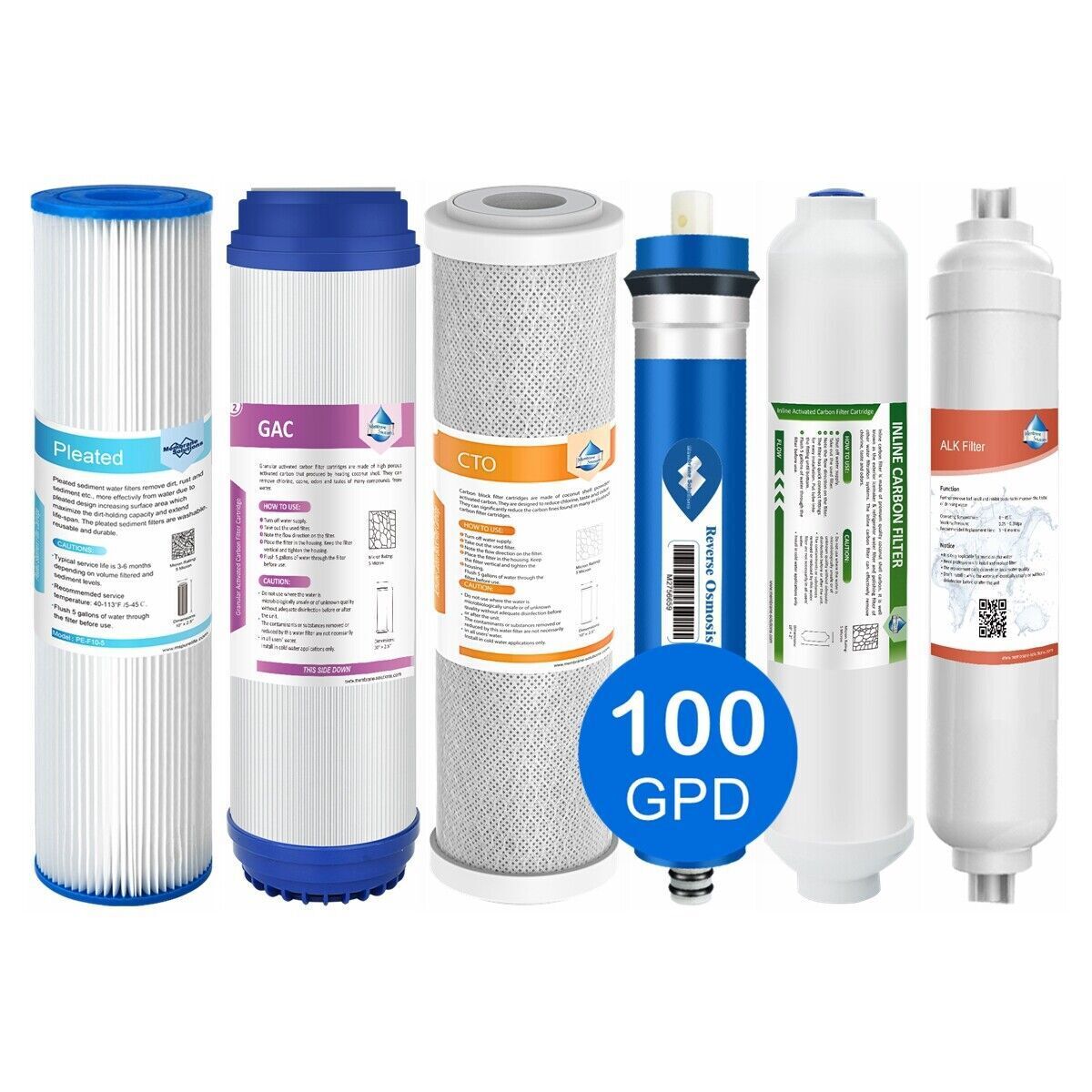3/4/5/6 Stage 100 GPD Reverse Osmosis Water Filter Drinking Purifier Replacement gallery