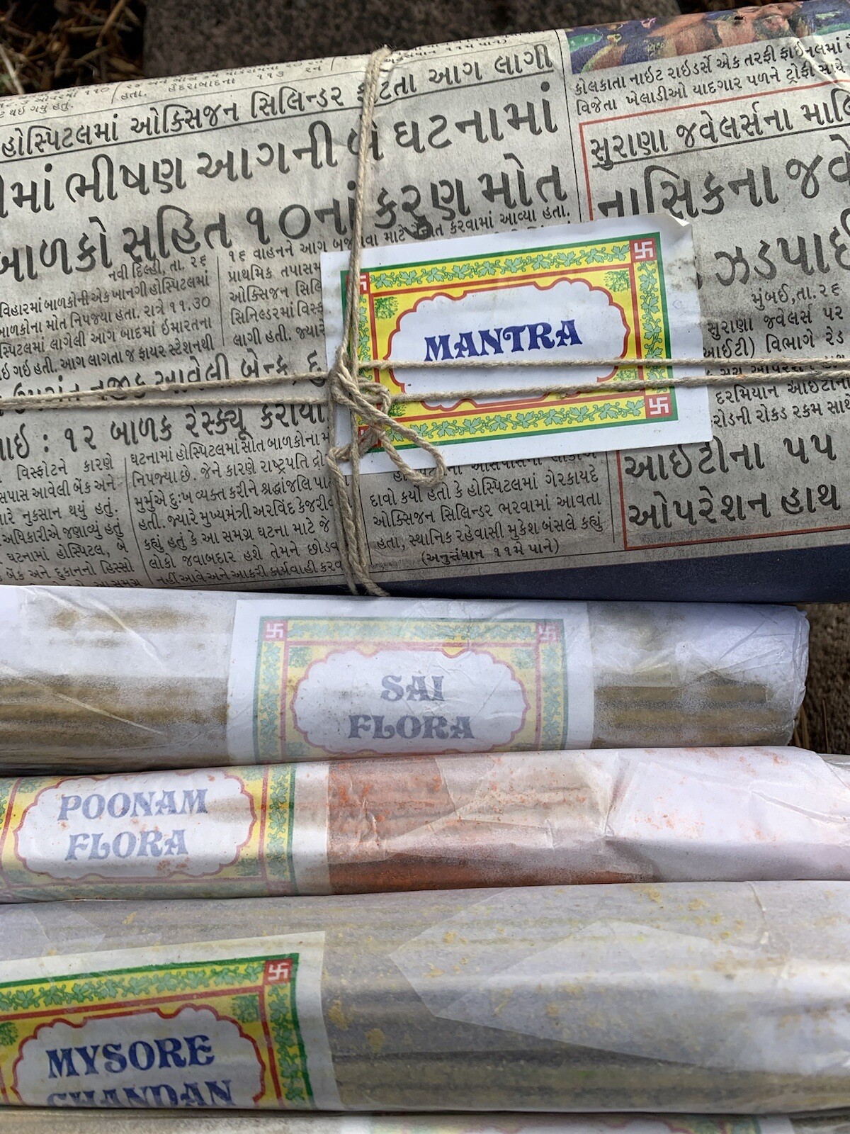 Pushkar Temple Incense from India Handrolled 100 grams from Rajasthan India gallery