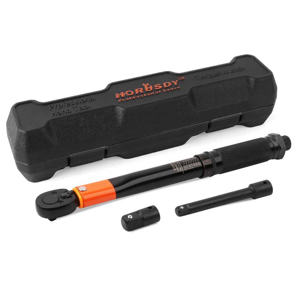 1/4" Torque Wrench Snap Socket Professional Drive Click Ratcheting Reversible
