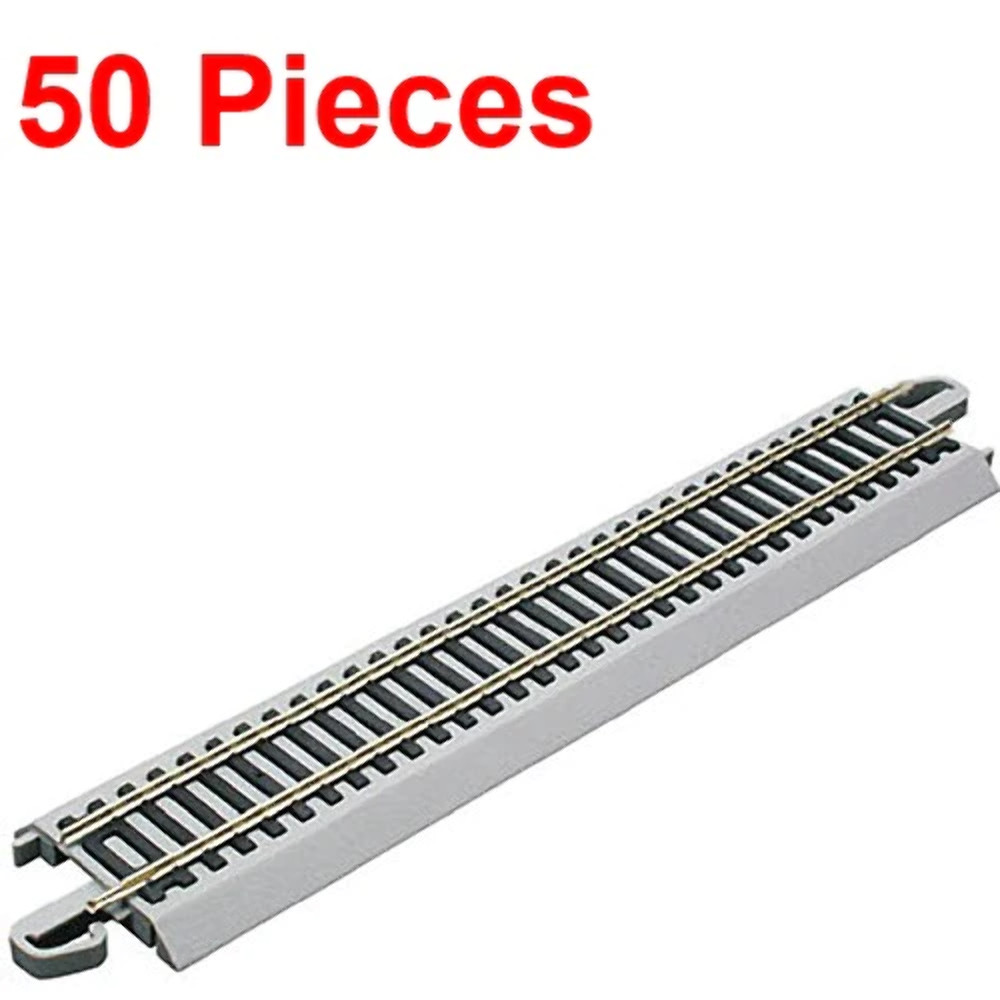 NEW Bachmann 9" Staight Nickel Silver E-Z Train Track (50 Pieces) HO Scale BAC44 gallery