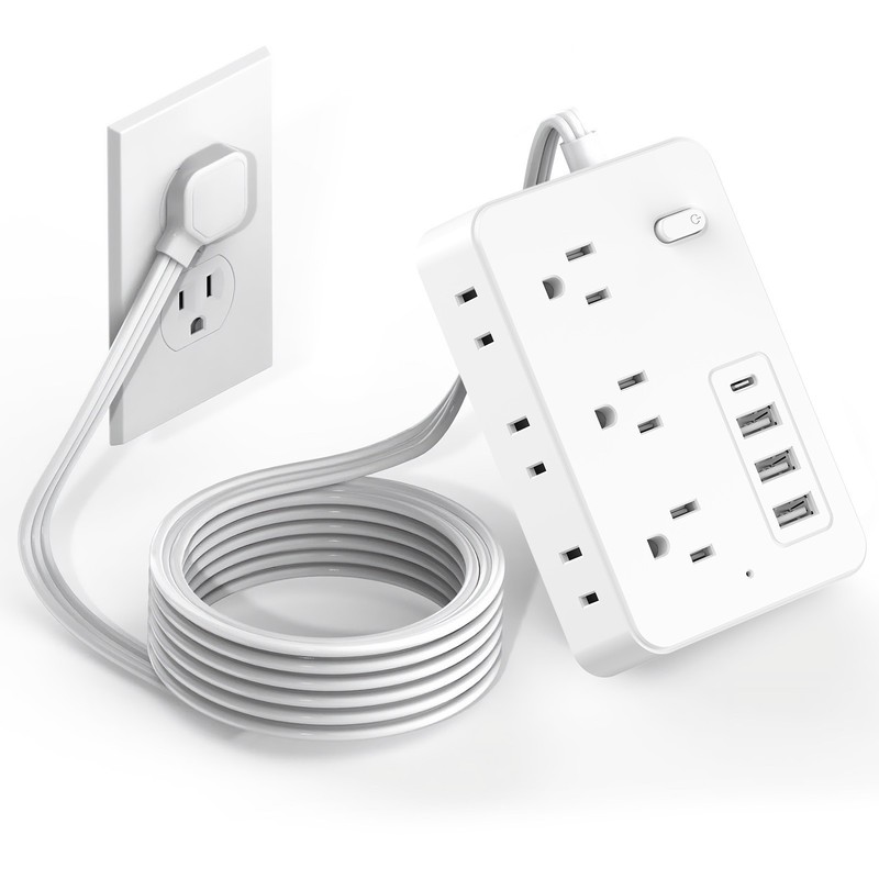 Wall Mountable USB Surge Protector Power Strip with USB Ports 6/8 Outlet Plugs gallery