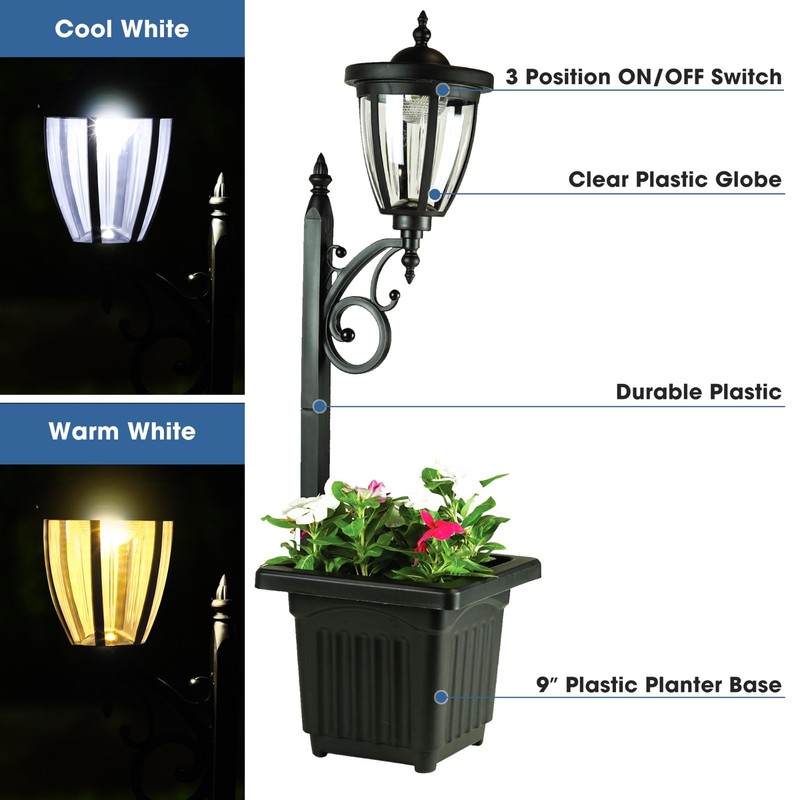 2PK Sunray Kambria Multi Function solar lamp & planter gallery