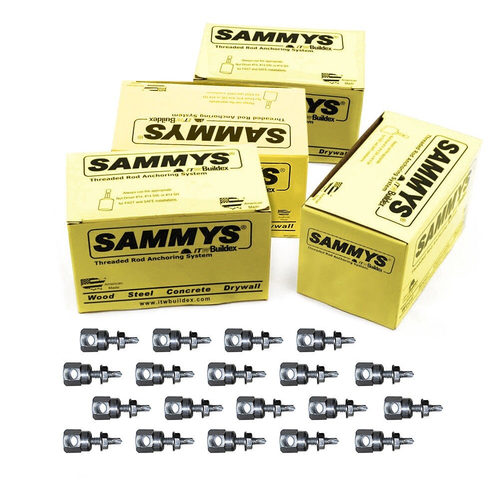 Sammys SWDR 516 3/8 Inch Horizontal Thread Rod 5/16-18 x 1-1/4 Inch Screw 100Pcs gallery