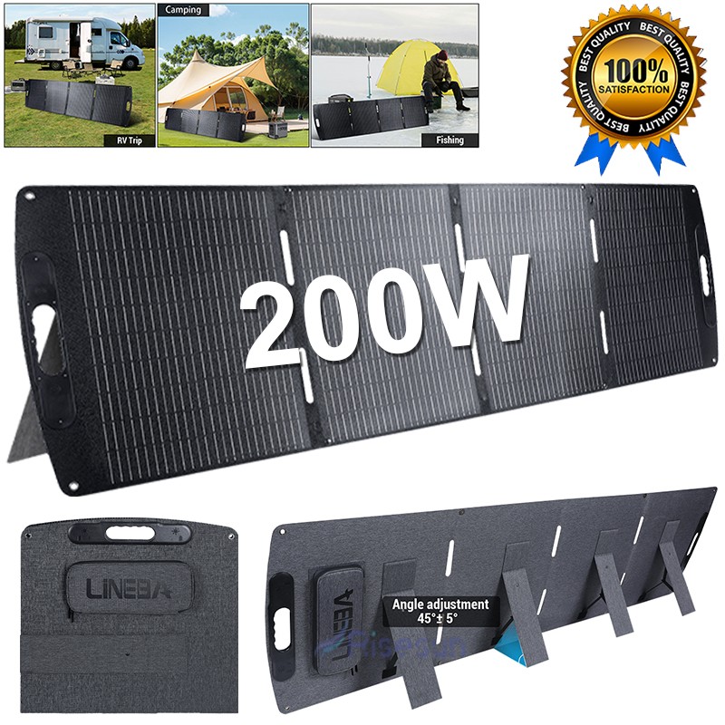 200W Folding Mono Solar Panel 12V Power Portable Camping Home RV Battery Charge gallery