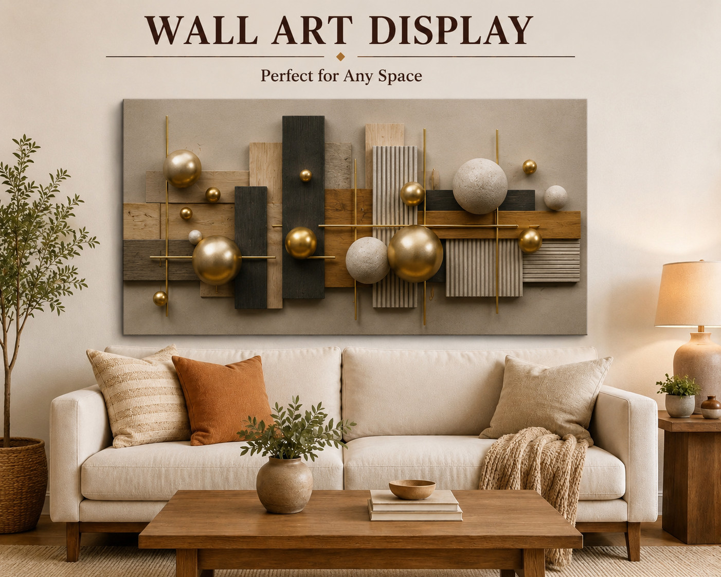 Abstract Gold and Beige Geometric Canvas Wall Art Modern Luxury Neutral Home Off gallery