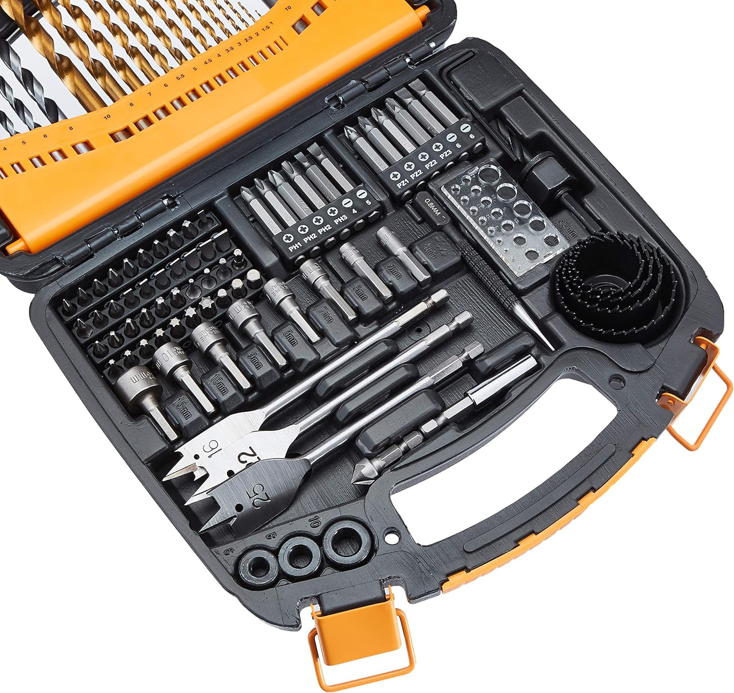 Drill & Driver Multi Bit Set, Alloy Steel Drill Bits for Metal, Wood, Plastic, M gallery