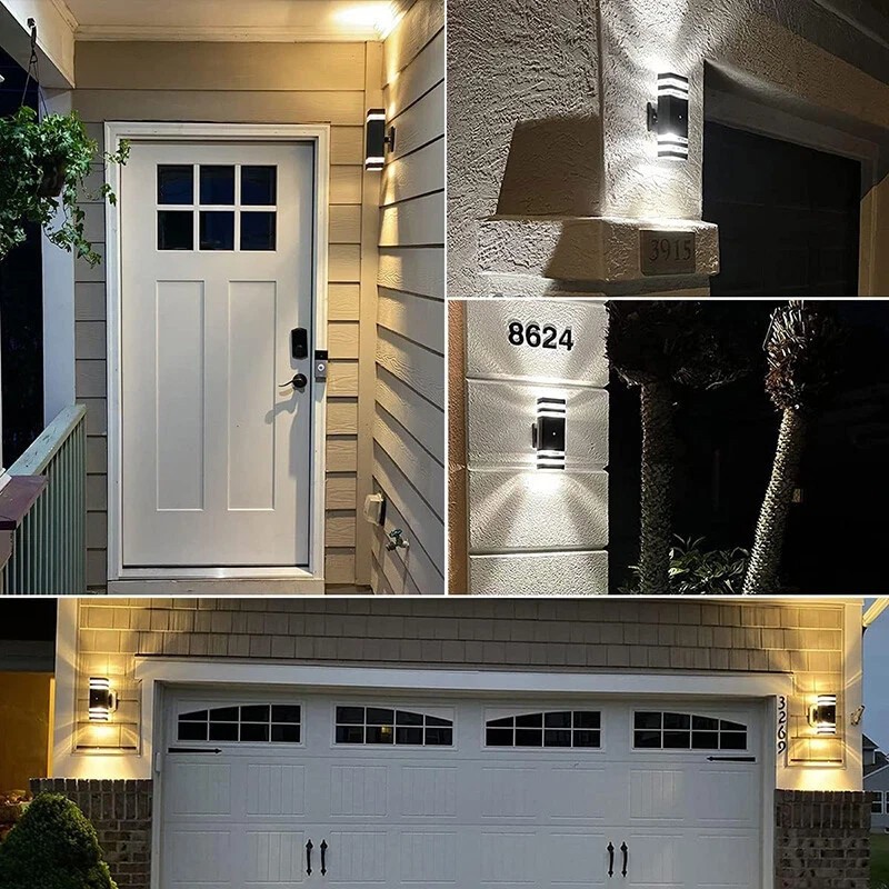 Dusk to Dawn Sensor Outdoor Wall Light Exterior Lighting Fixture Porch Sconce gallery