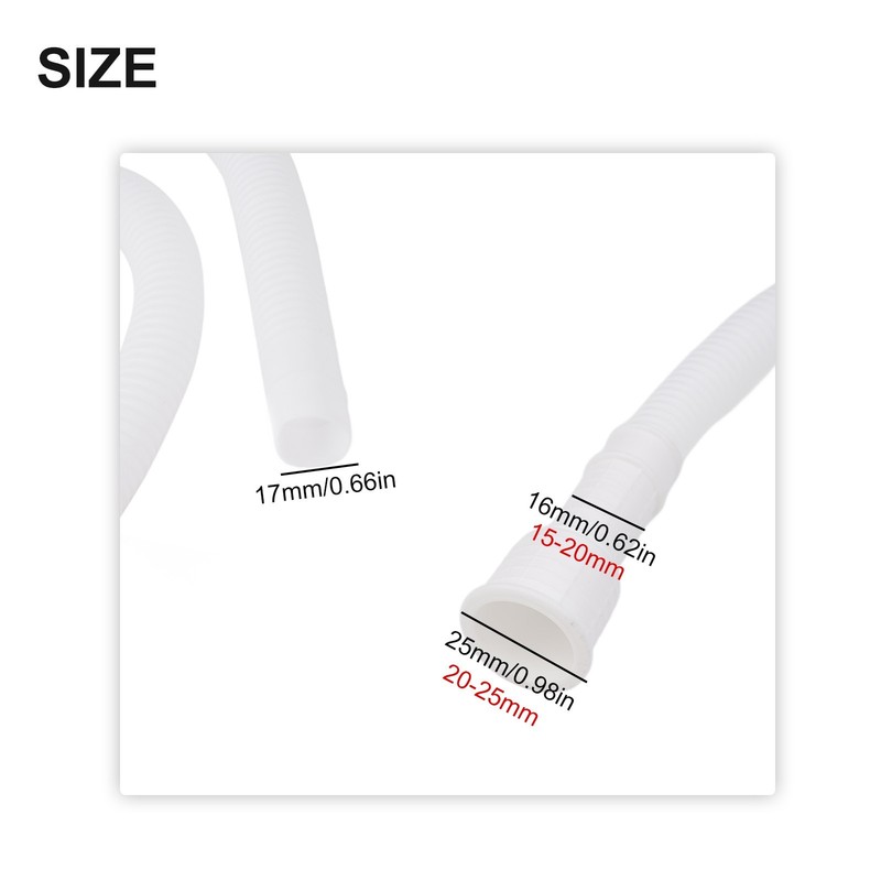 Easy Water Draining Solution 15M White Drain Hose Pipe for Faucet Accessories gallery