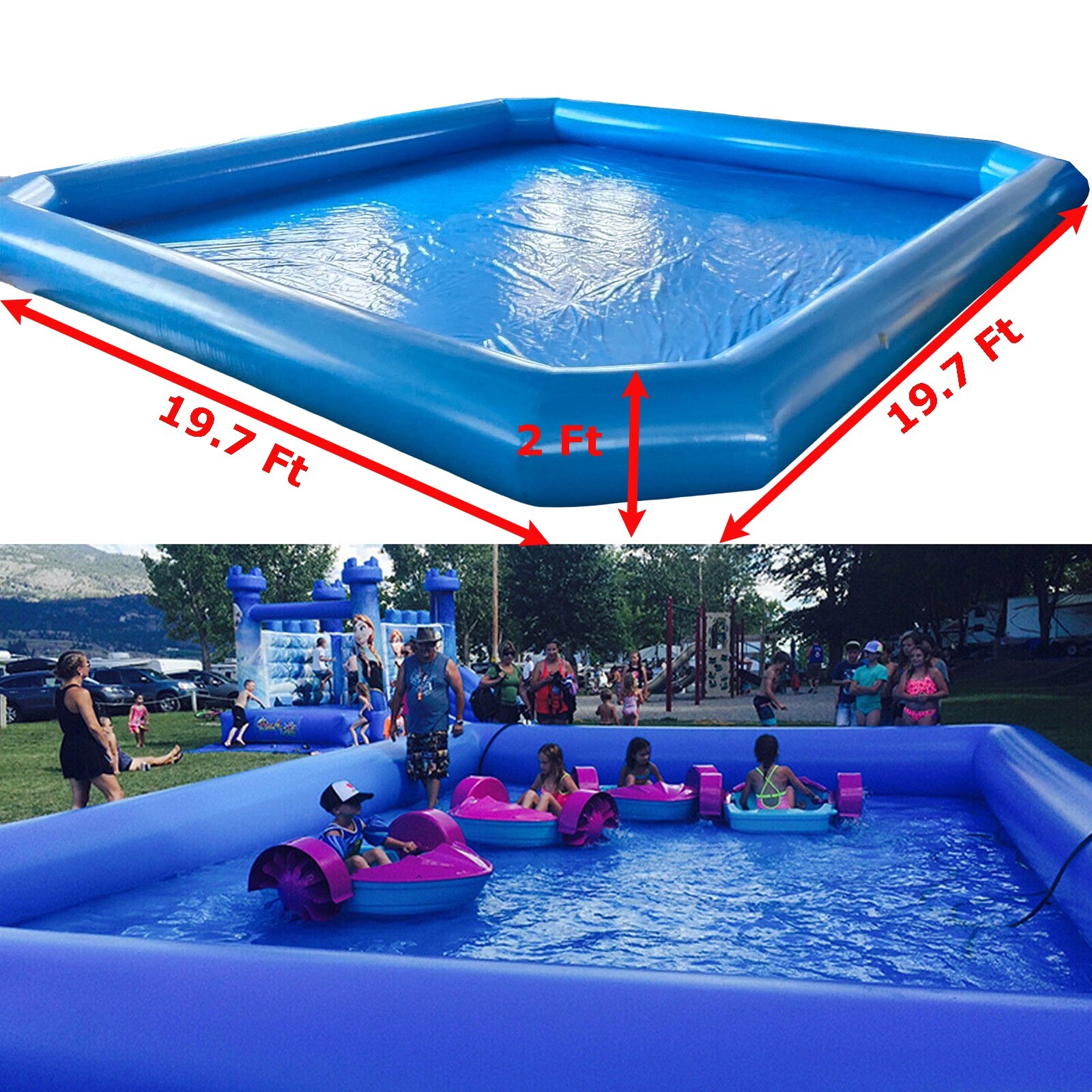 19.7Ft Inflatable Swimming Pool Children's water entertainment with 110V Blower gallery
