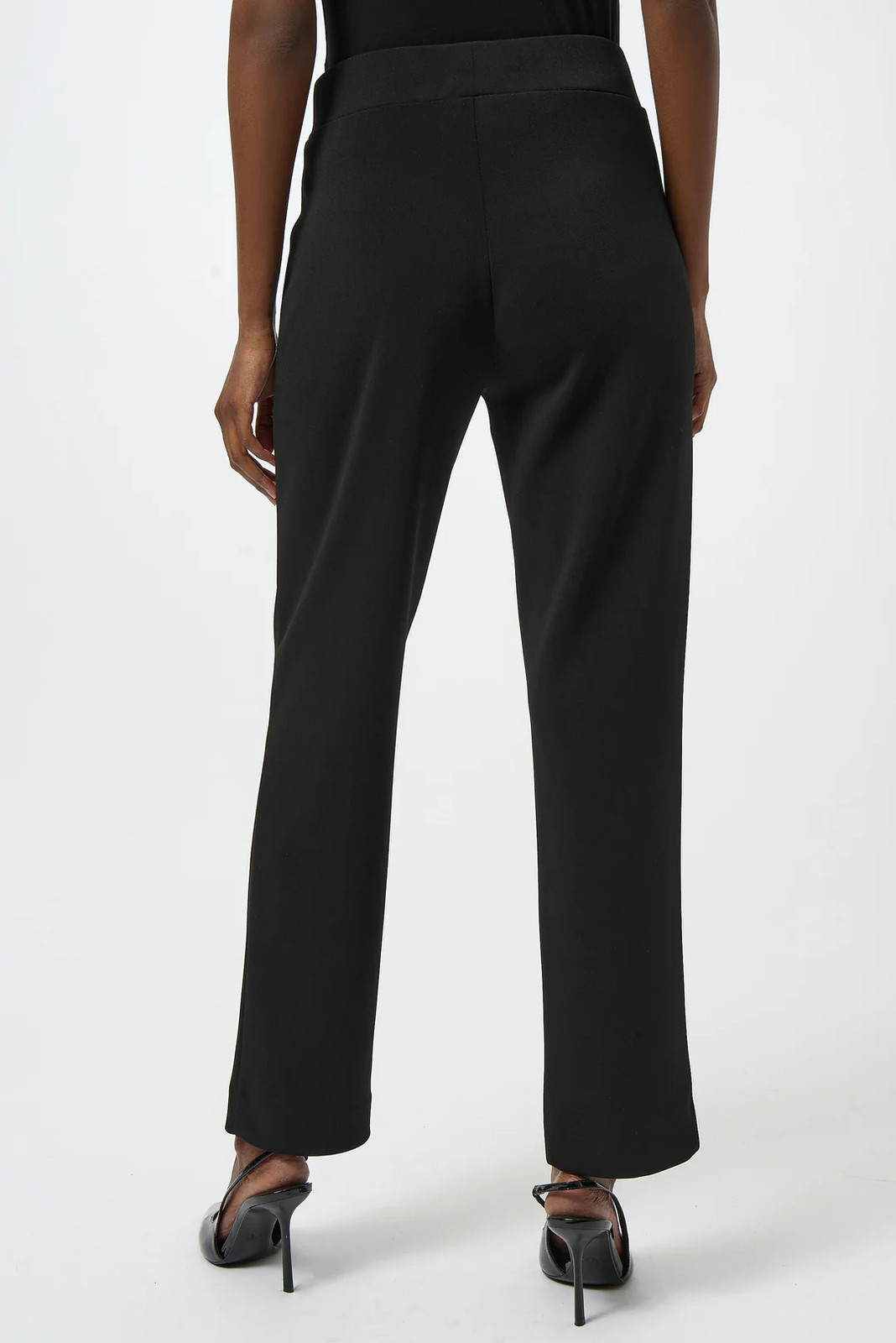 Joseph Ribkoff Black Front Slit Pull On Straight Pants 254185 gallery