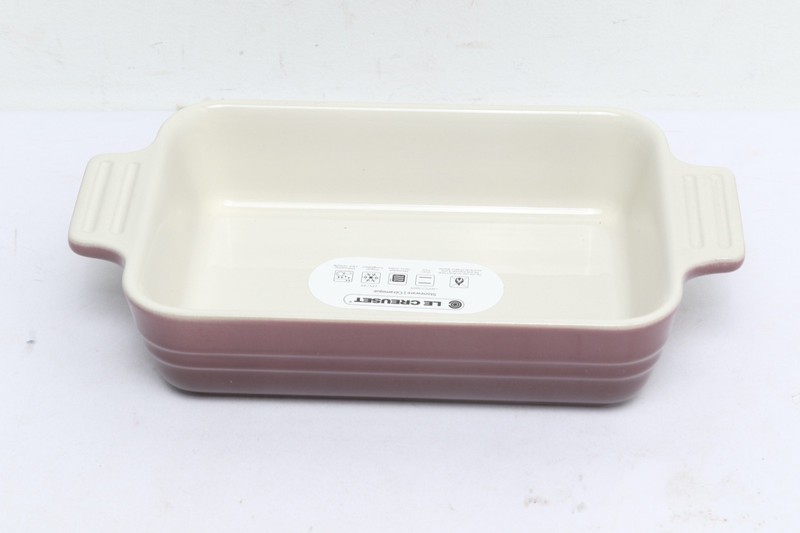 Le Creuset Fig 18 cm Rectangular Baking Dish Stoneware, 7.25"x5" NEW gallery