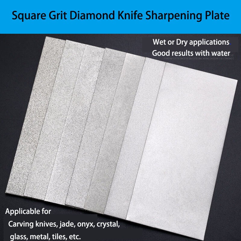 80-3000 Square Diamond Stone Knife Sharpening Plate Grit Whetstone Grinding Tool gallery