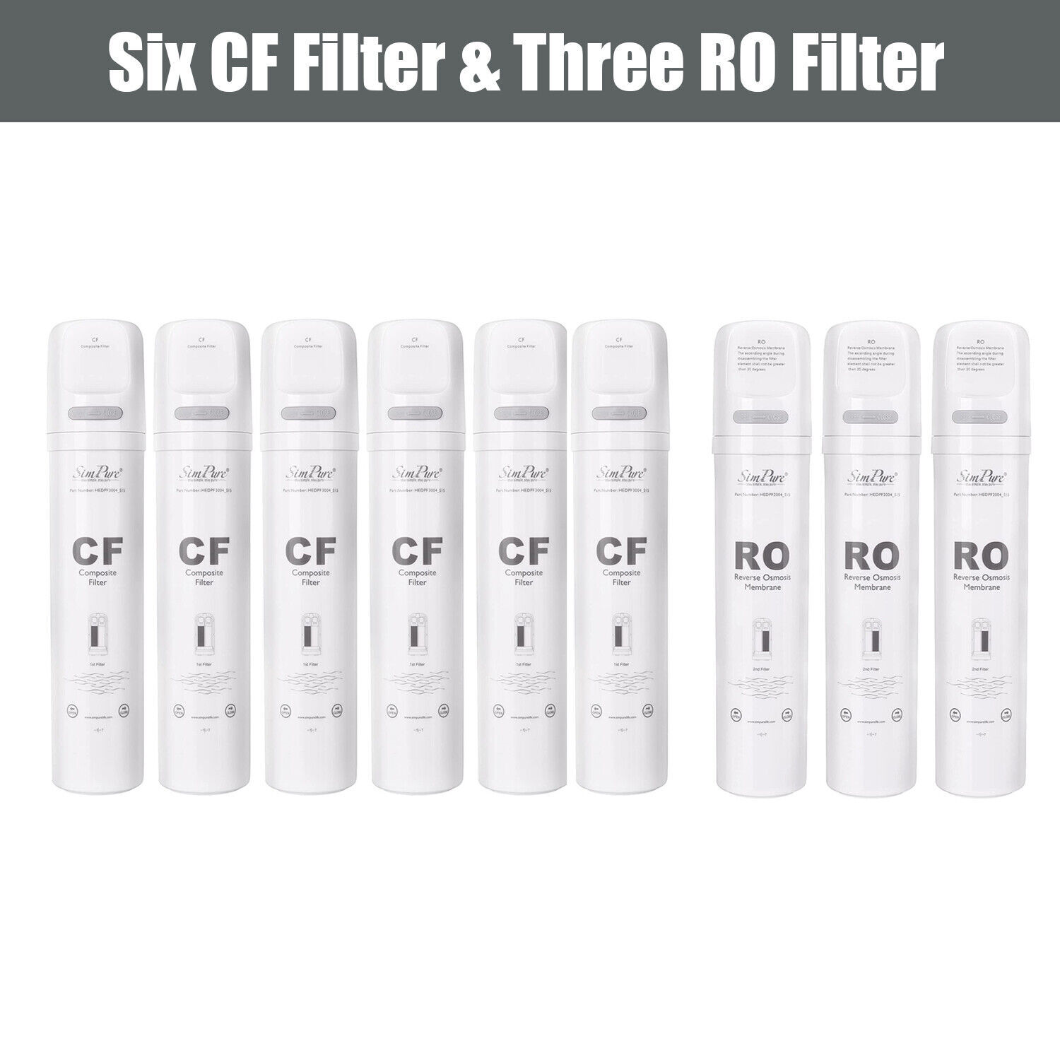 SimPure CF RO Filter Replacement Cartridge For WP1-100 RO Water Filter System gallery