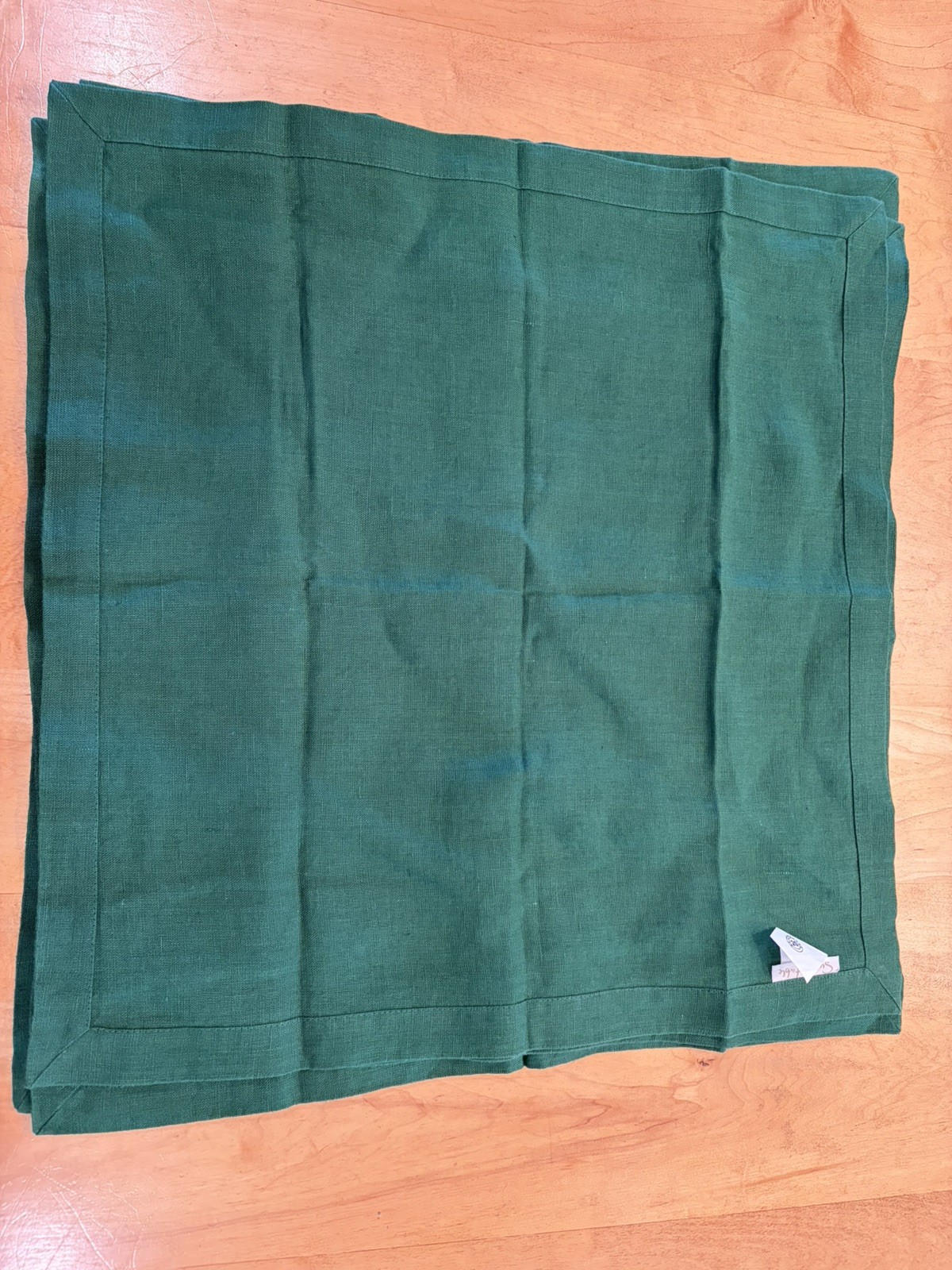 Sur La Table Washed Linen Napkins Set of 4 Belgian Linen Hunter Green 20x20 NWOT gallery