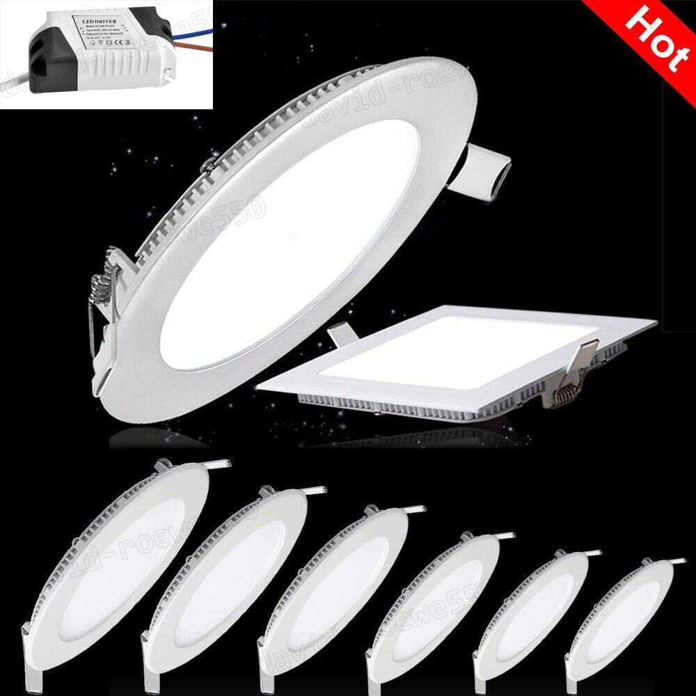 LED Recessed Ceiling Panel Down Light 24W 18W 15W 12W 9W 6W 3W Downlight Lamp US