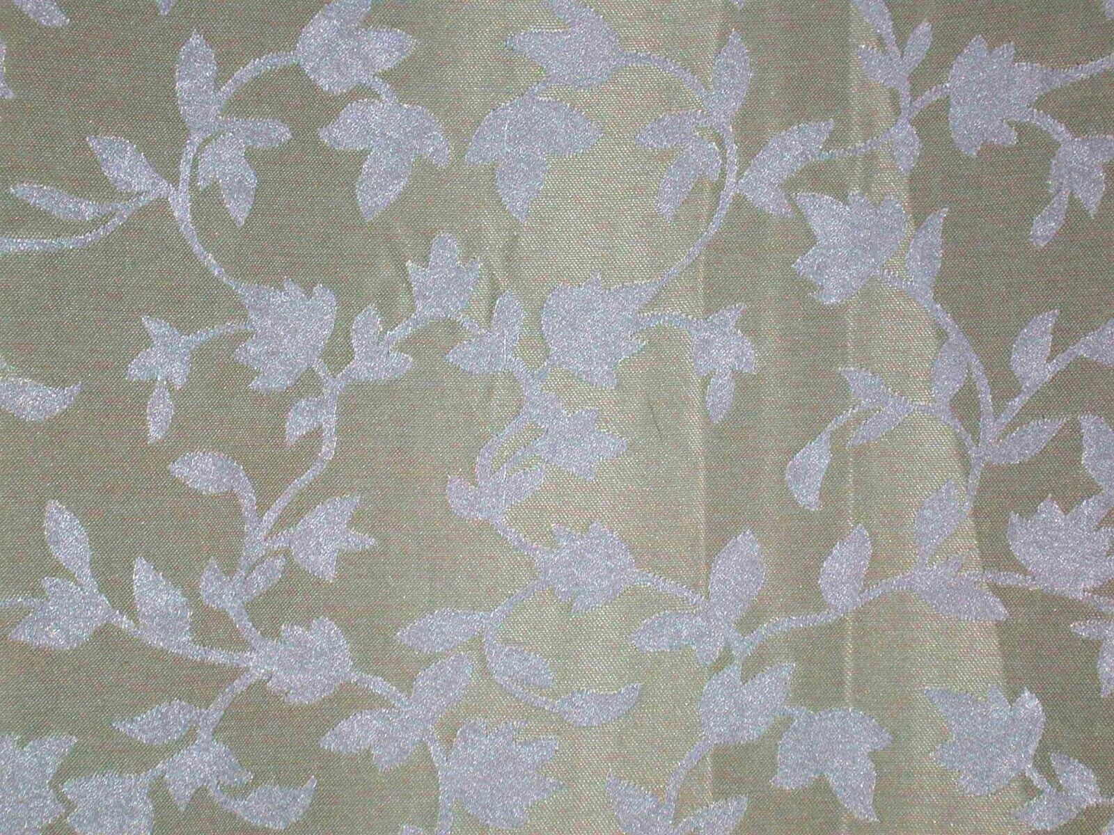 Royal Tradition Grommet Drape Panel ~ White Leaves on Ivory ~ 54" W x 85" L NEW gallery