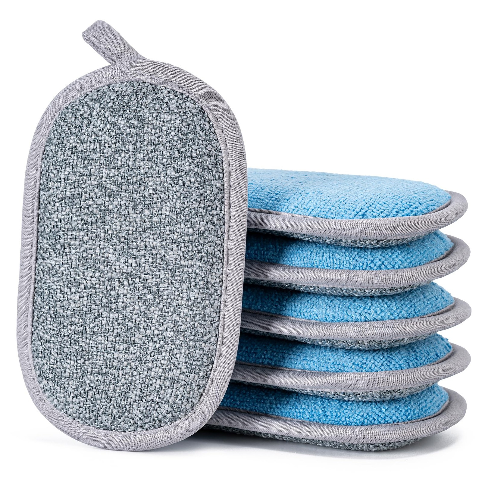 Dual-Sided Multi-Purpose Scrub Sponges, Non-Scratch Dishwashing Sponges for K... gallery