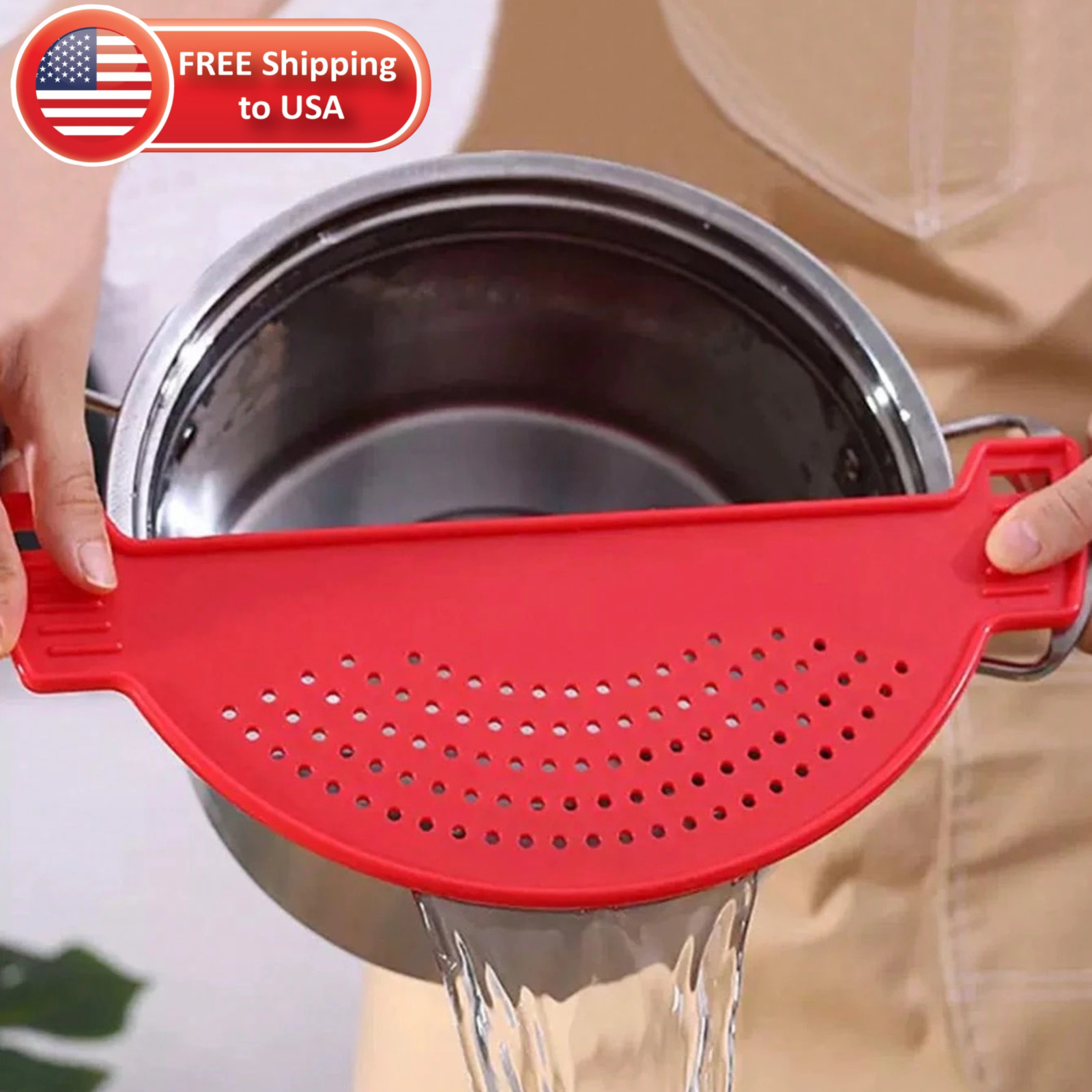Adjustable Clip On Strainer All Pots and Pans For Meat Vegetables Food Strainer gallery