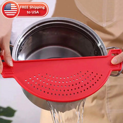 Adjustable Clip On Strainer All Pots and Pans For Meat Vegetables Food Strainer