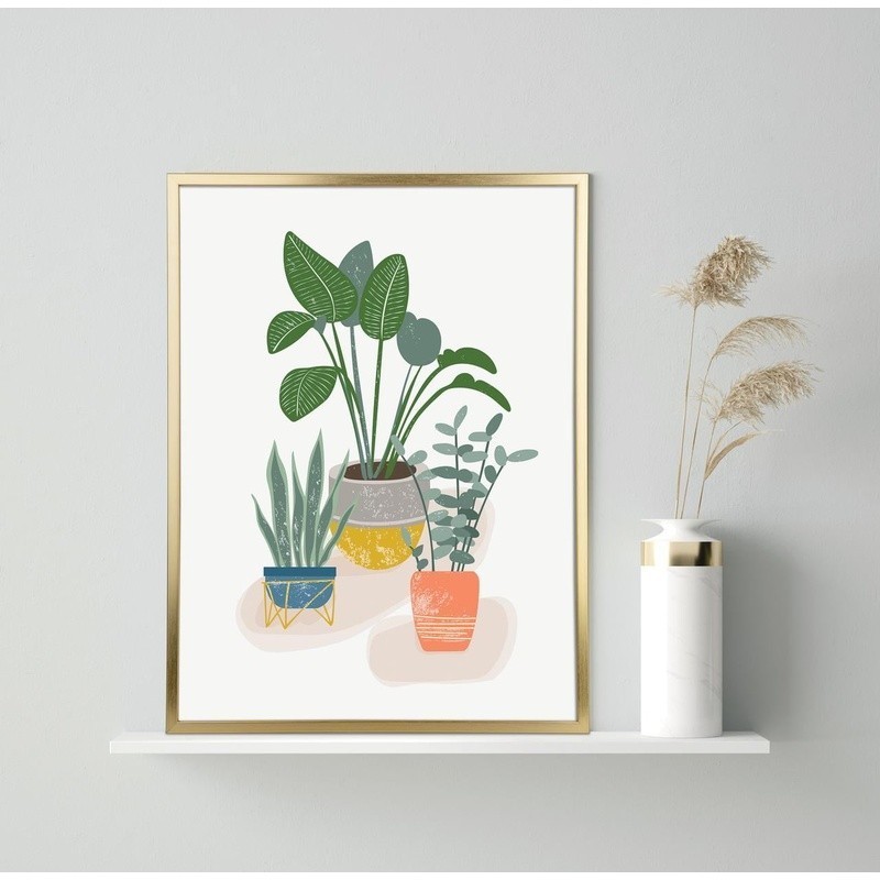 Thin Gold Poster Frame 18x24 Elegant Wall Display Back Loading Dust Cover New gallery