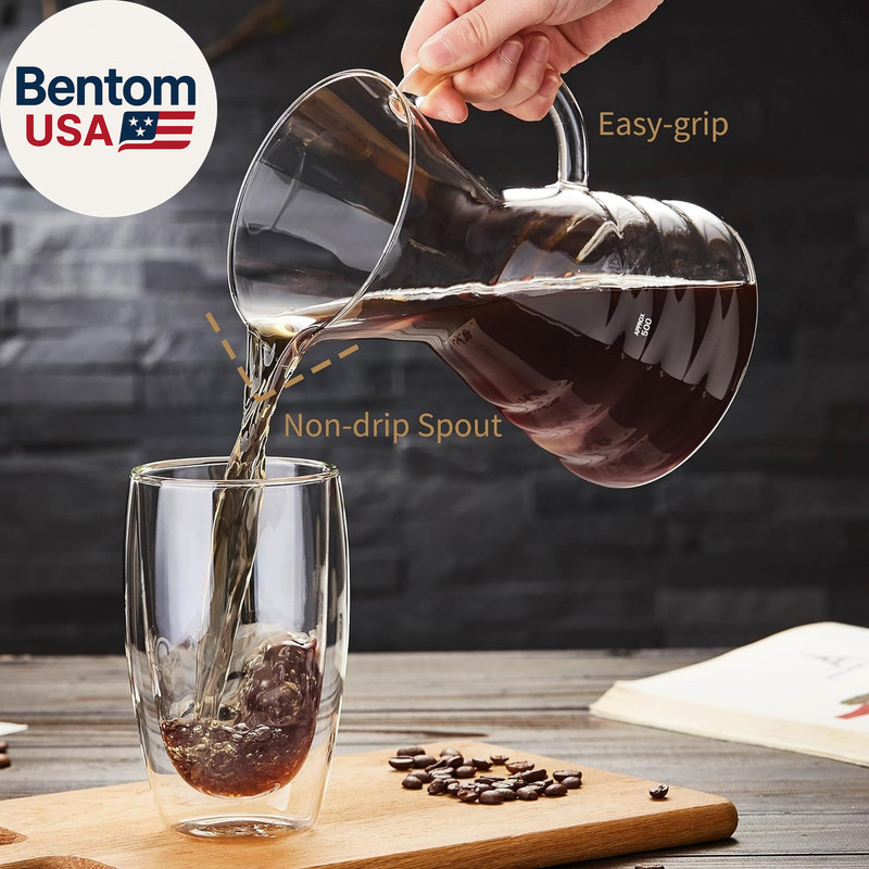 - Pour over Coffee Maker with Permanent Stainless Filter 27 Fl Oz, Thickened Hea gallery