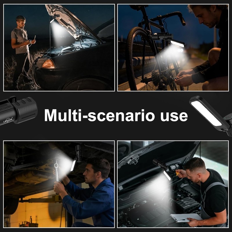 Rechargeable 5000LM Magnetic Work Light,180° Rotate Mechanic Work Light for C... gallery