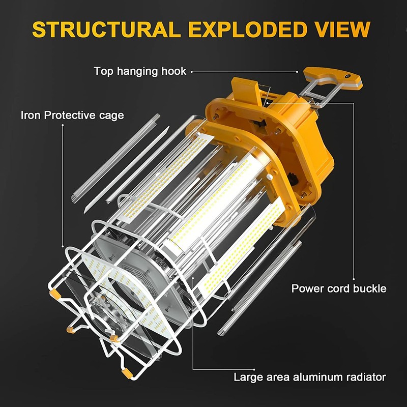 100W LED Temporary Work Light 14500LM Linkable Construction Jobsite Light 5000K gallery