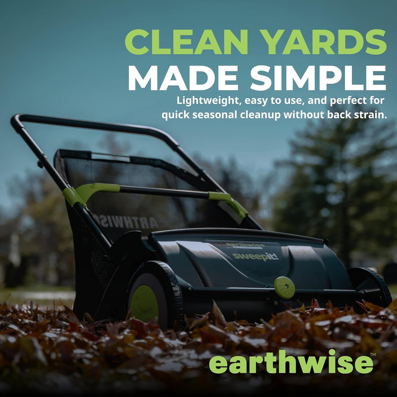 LSW70021 21-Inch Width Leaf & Grass Push Lawn Sweeper, Black gallery