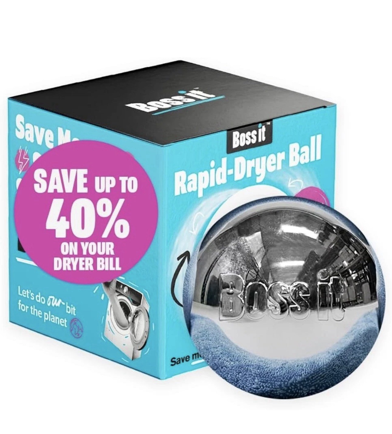 Boss It Rapid-Dryer Ball Improve Tumble Dryer Efficiency Save 40% Speeds Up Dry gallery