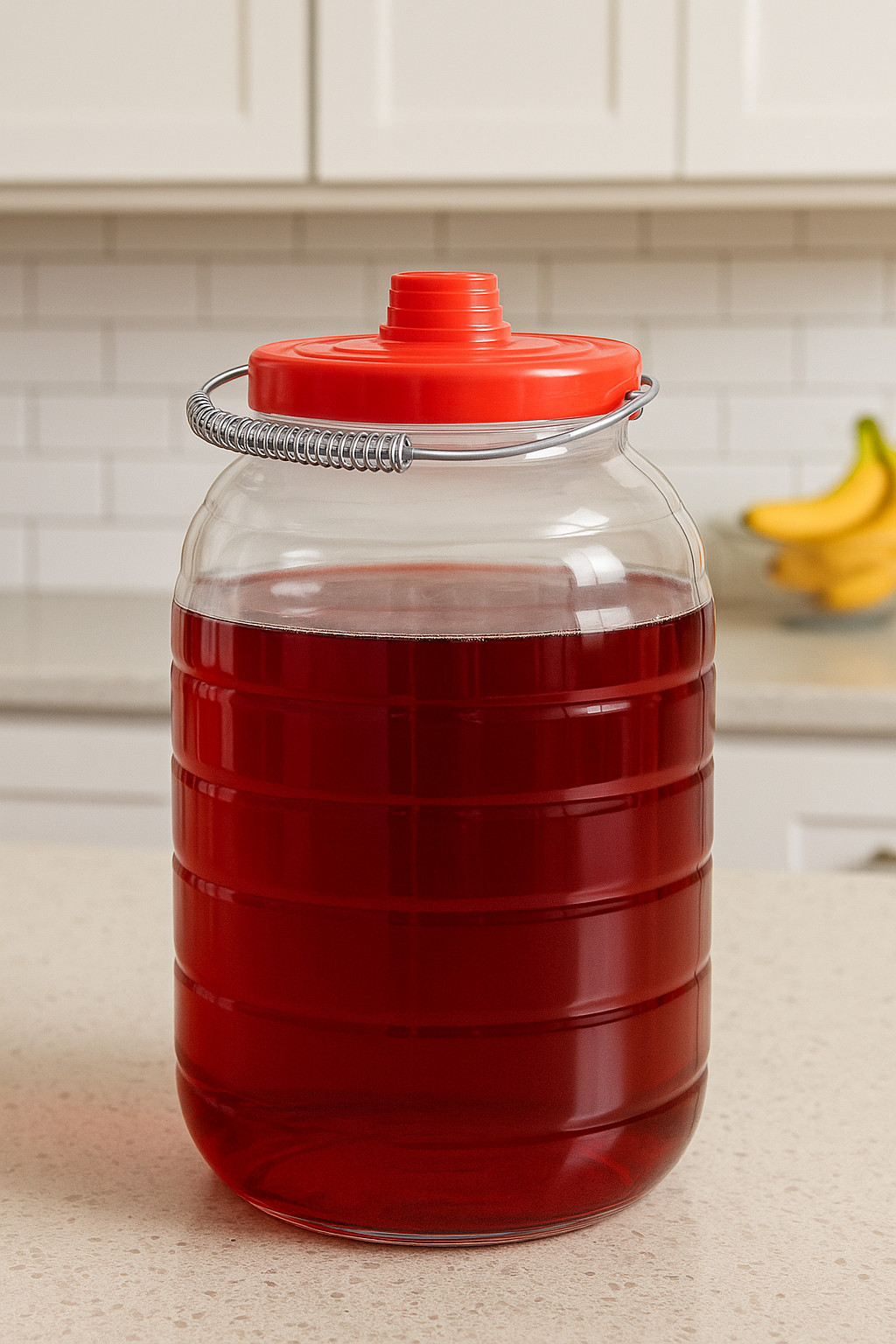 Red Cover Lid Plastic Lid Fit Vitrolero Pack of 2 for Plastic and Glass Jar 5 GL gallery
